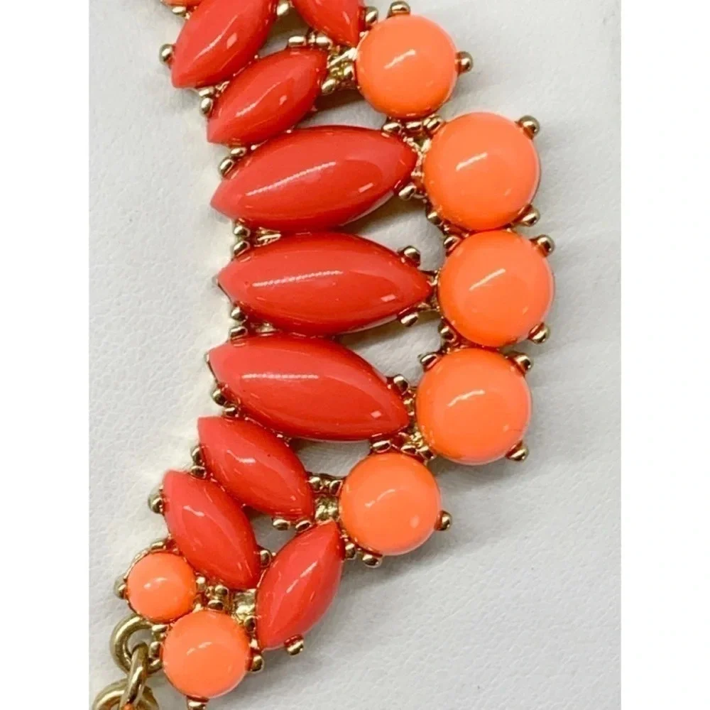 J. Crew Bright Orange Coral Necklace